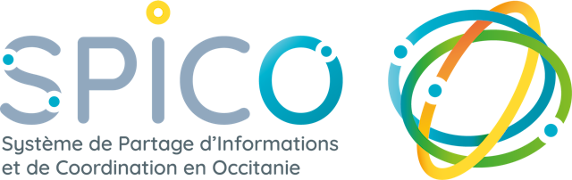 Représentation du logo de SPICO (Système de Partage d'Informations et de Coordination en Occitanie).