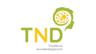 Représentation du logo du service Parcours des Troubles du Neuro-Développement (TND) faisant partie de l'offre Coordination du Groupement e-Santé Occitanie. Le logo présente des couleurs jaunes et vertes.